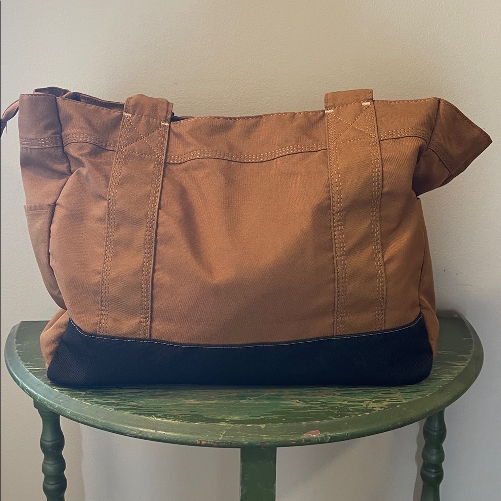 Carhartt Tan and Black Canvas Tote - Picture 2 of 4